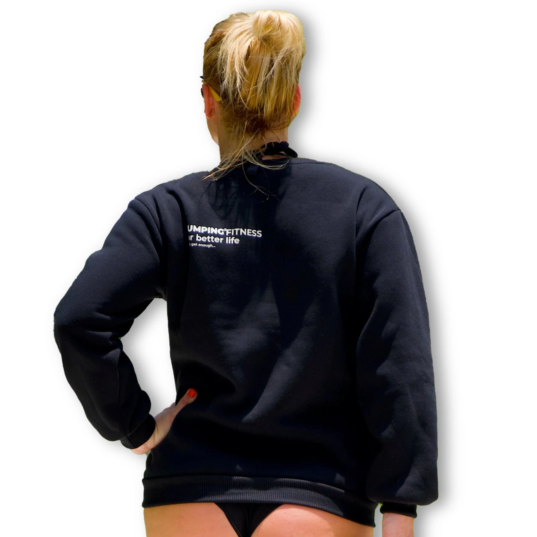 Black sweatshirt BEAT without a hood - Image 3