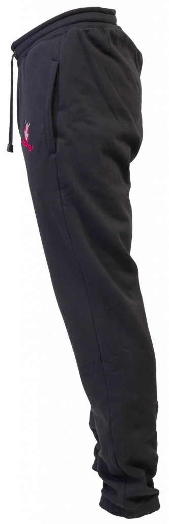 Men's black sweatpants with a pink logo - Image 3